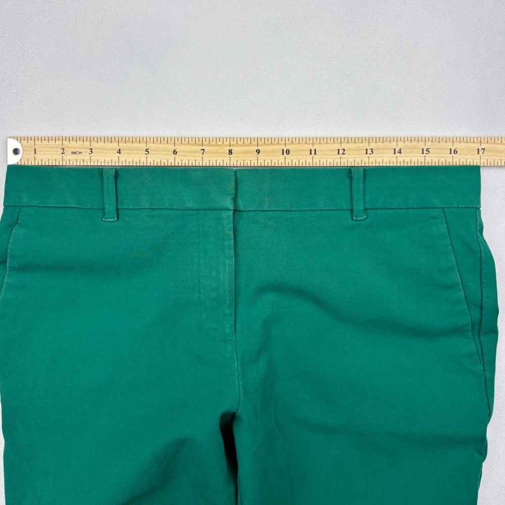 Ann Taylor Womens Size 8 Kelly Green Stretch Cotton Ankle Trousers Pants Preppy - Picture 3 of 10